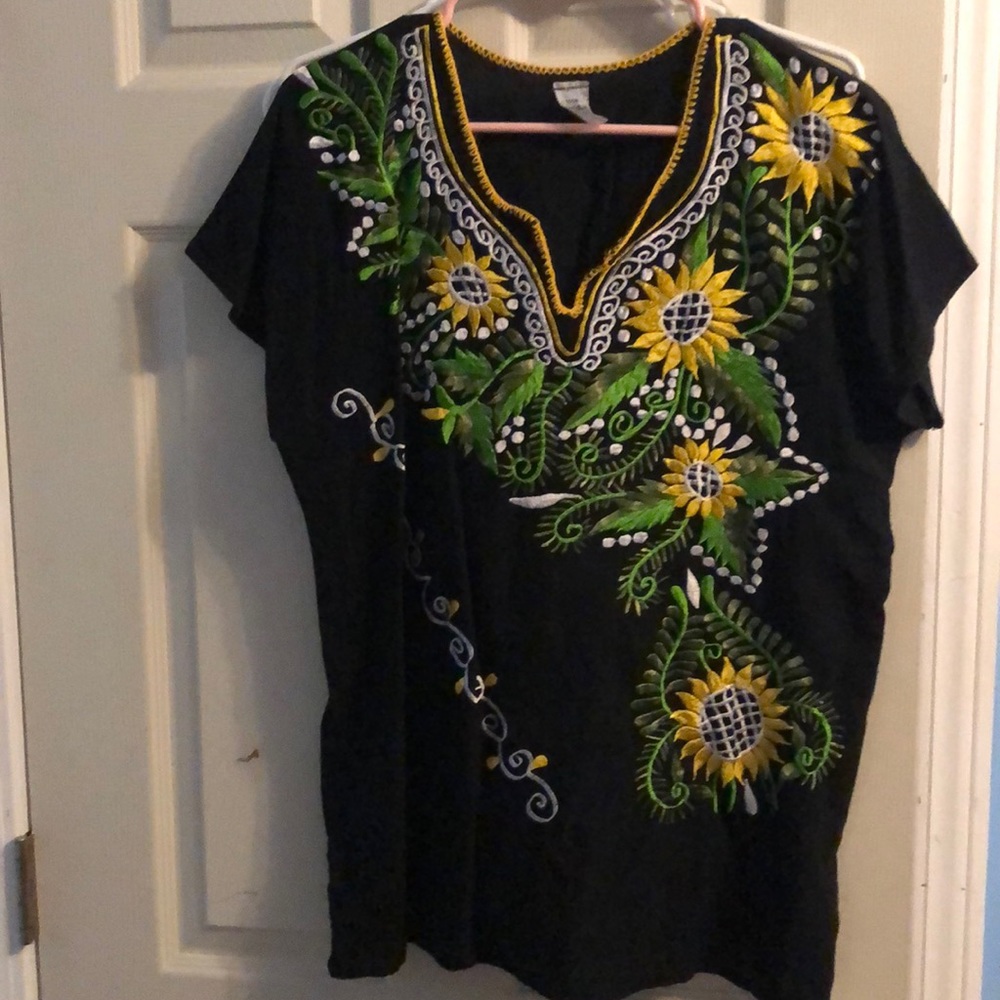 Mexican floral top. Xl.